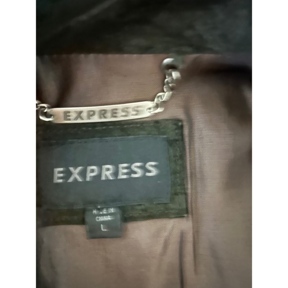1990s Vintage Express Women's Suede Jacket Trucker Western Jacket fashionista L - Picture 4 of 5
